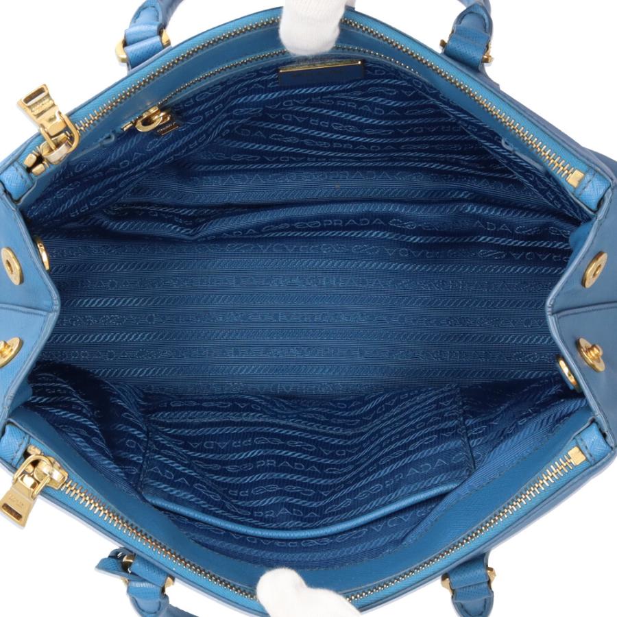 プラダ ガレリアサフィアーノレザーバック ブルー ガレリア サフィアーノレザー ラージバッグ マレーア ブルー 青