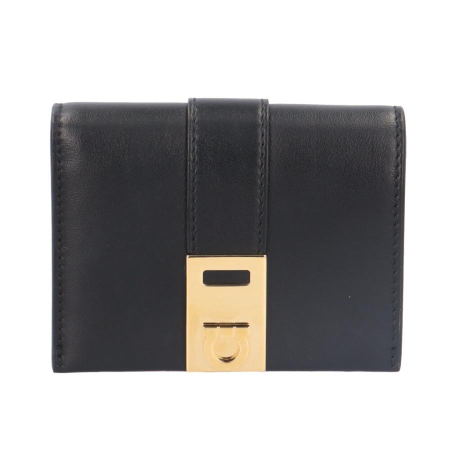 サルヴァトーレフェラガモ ガンチーニ 二つ折り財布 カーフ 220633  