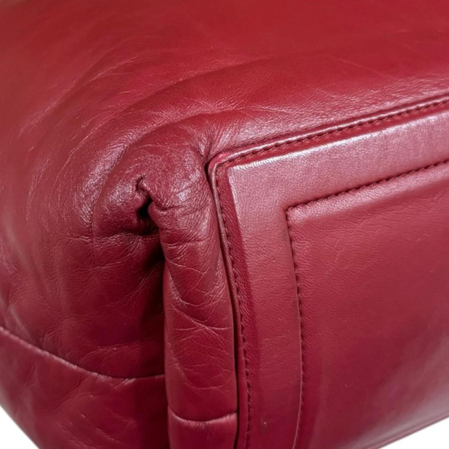 シャネル リバーシブル スモールトートバッグ コココクーン トートバッグ レザー A47108 レッド レディース CHANEL 中古 美品の画像