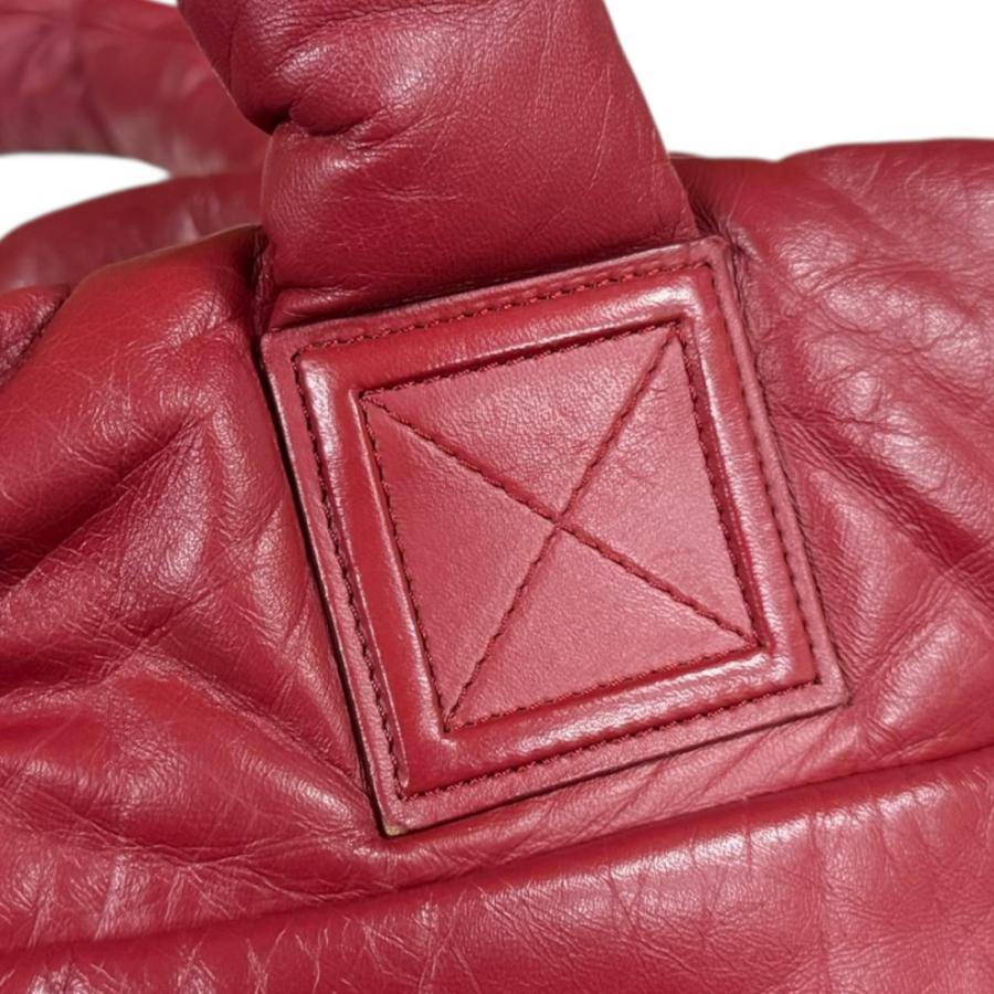 シャネル リバーシブル スモールトートバッグ コココクーン トートバッグ レザー A47108 レッド レディース CHANEL 中古 美品の画像