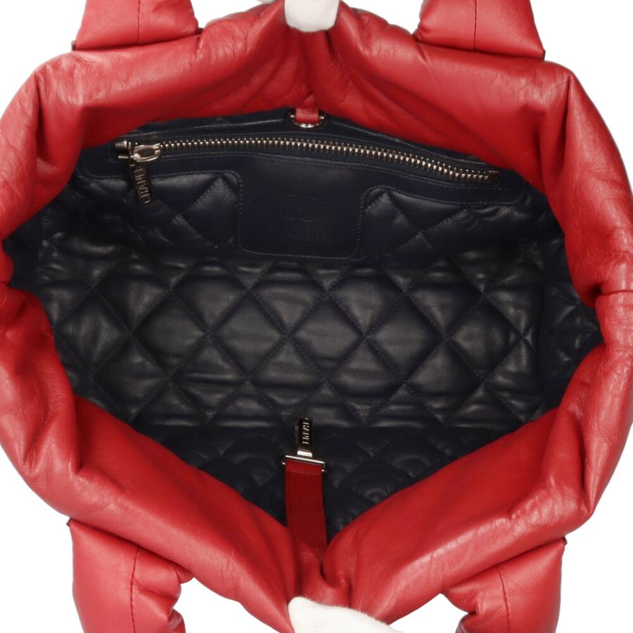 シャネル リバーシブル スモールトートバッグ コココクーン トートバッグ レザー A47108 レッド レディース CHANEL 中古 美品の画像