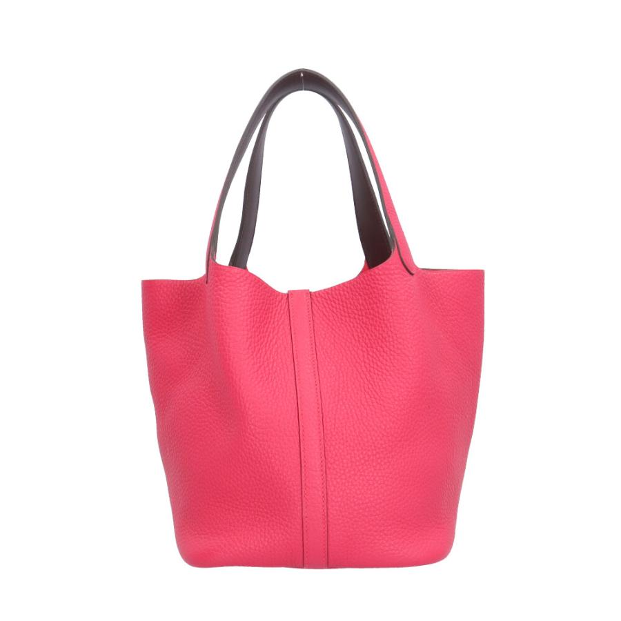 HERMES（エルメス） ピコタンロックMM ハンドバッグ レザー ピンク