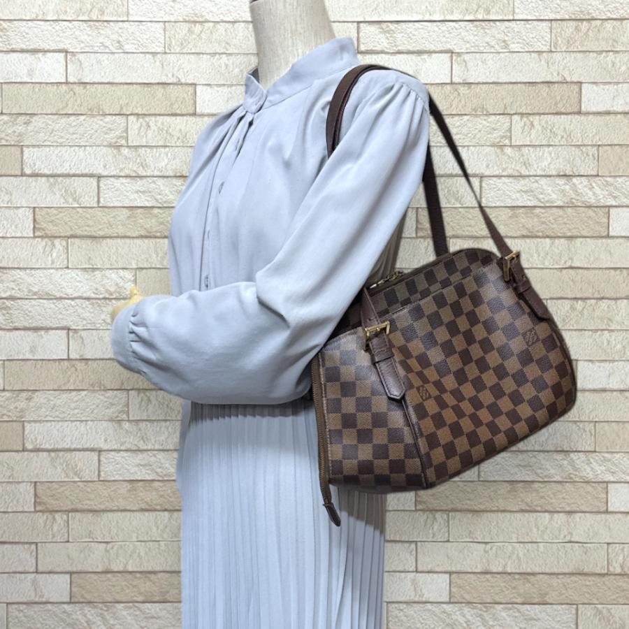 【極美品】 ルイヴィトン ダミエ べレム ハンドバッグ トートバッグ ブラウン LOUIS VUITTON（ルイ・ヴィトン） べレムMM ダミエ ショルダーバッグ