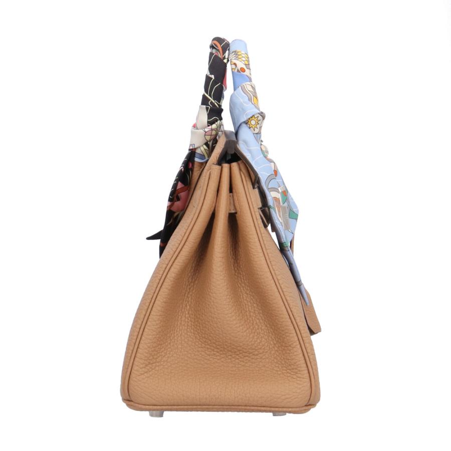 HERMES エルメス バーキン25 ハンドバッグ レザー ベージュ レディース