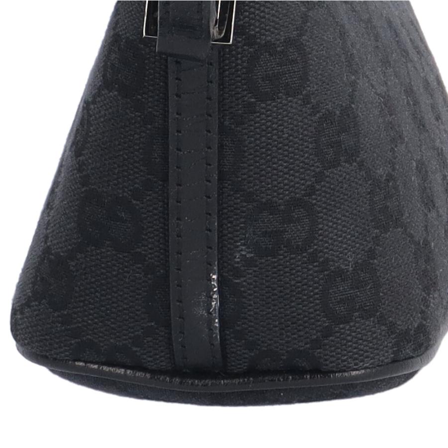 グッチ GUCCI GG柄 アクセサリーポーチ ハンドバッグ ブラック 美品 GUCCI アクセサリーポーチ GG柄 ブラック ハンドバッグ キャンバス