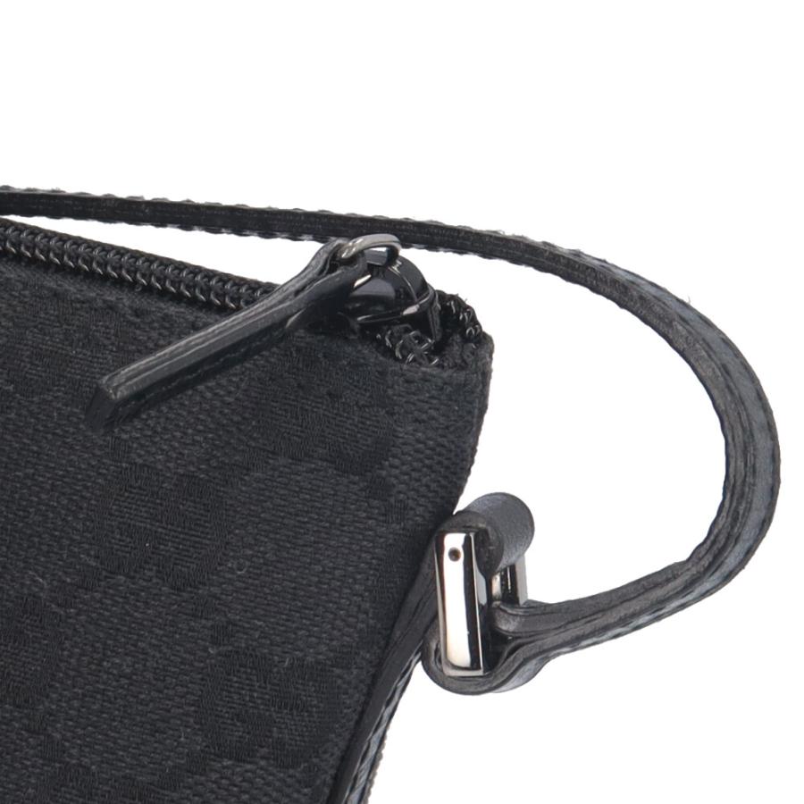 極美品 グッチ ミニハンドバッグ アクセサリーポーチ GG キャンバス ブラック 極美品 グッチ アクセサリーポーチ ミニハンドバッグ GGキャンバス