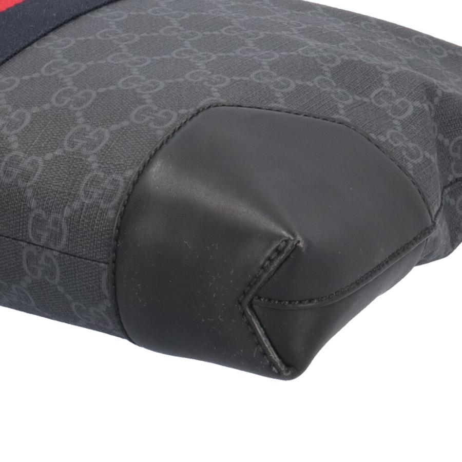 【大容量】GUCCI メッセンジャーバッグ GGキャンバス シェリーライン 黒 GUCCI（グッチ） GGスプリーム シェリーライン ショルダーバッグ GG