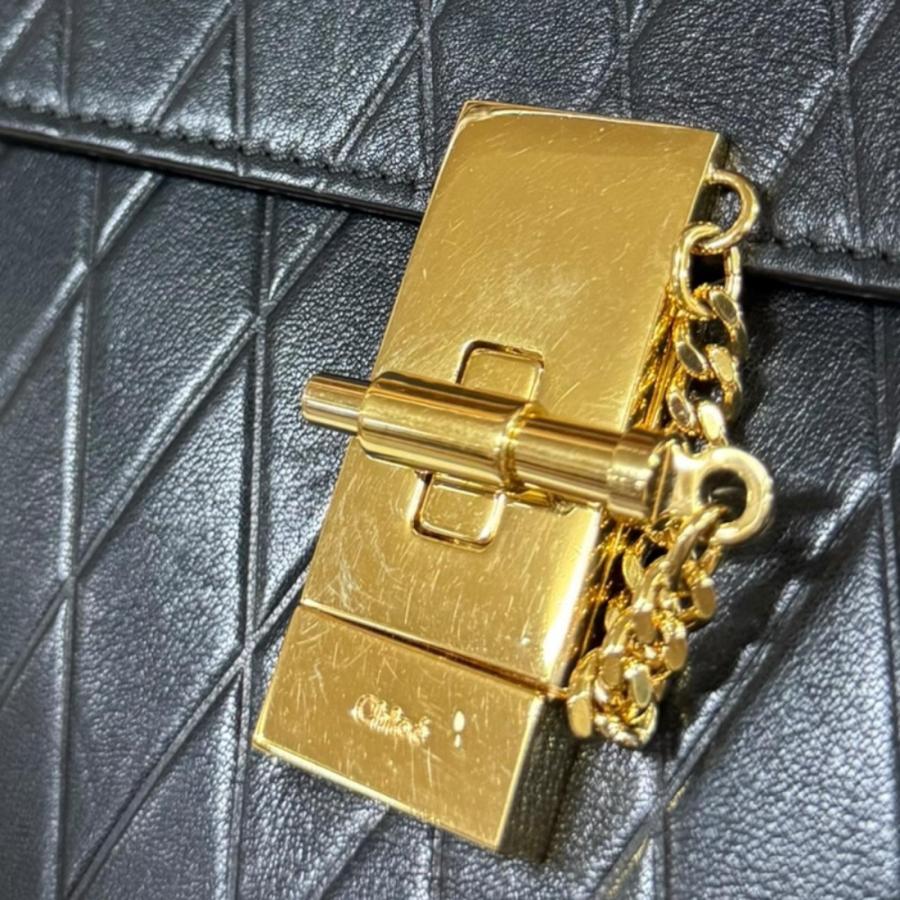 Chloe（クロエ） ドリュー ショルダーバッグ レザー ブラック