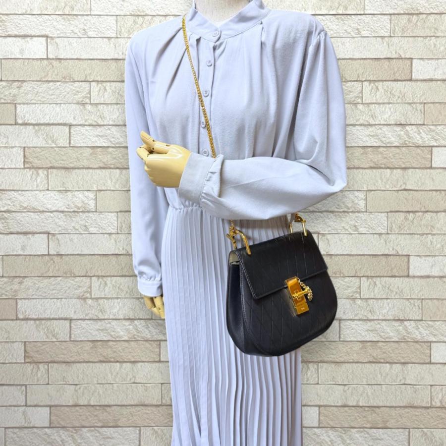 Chloe（クロエ） ドリュー ショルダーバッグ レザー ブラック