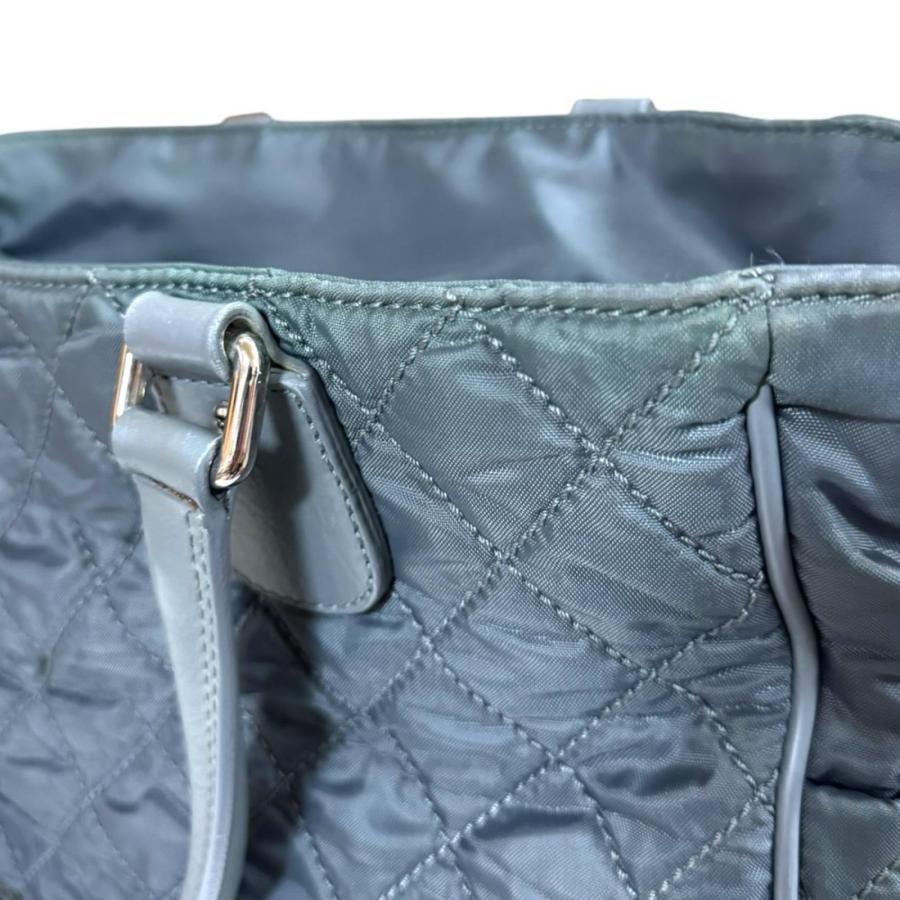 シャネル パリニューヨークライン ココマーク トートバッグ ナイロン A33100 グレー レディース CHANEL 中古の画像