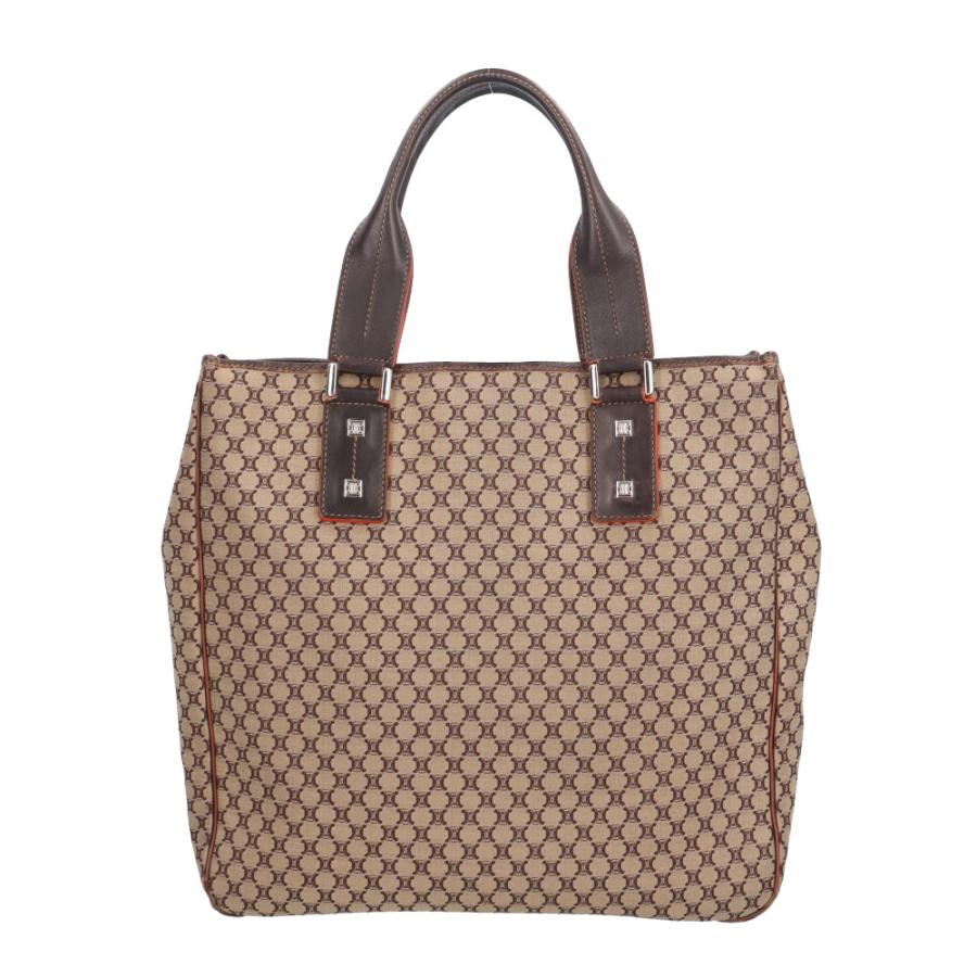 CELINE（セリーヌ） マカダム ハンドバッグ キャンバス ベージュ