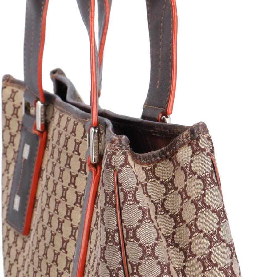 CELINE（セリーヌ） マカダム ハンドバッグ キャンバス ベージュ