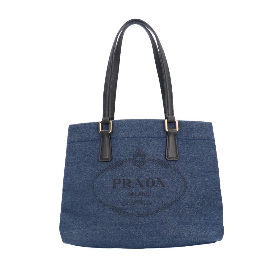 PRADA（プラダ） トートバッグ デニム 1BG356 ネイビー レディース