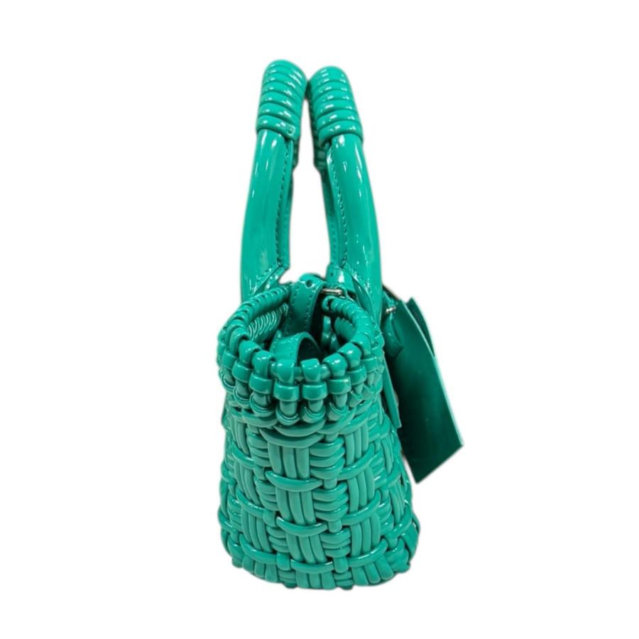 バレンシアガ ビストロ XXS ショルダーバッグ エナメル 678028 グリーン レディース BALENCIAGA  中古 BALENCIAGA（バレンシアガ） ビストロ XXS ショルダーバッグ エナメル