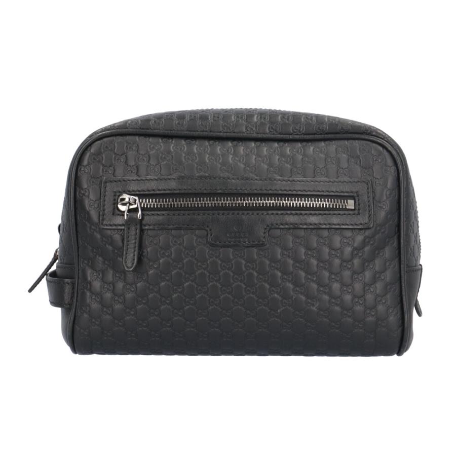 GUCCI グッチ＊ブラックサテン　シリンダーバッグ　黒　美品 GUCCI（グッチ） アウトレット品 マイクログッチシマ セカンドバッグ