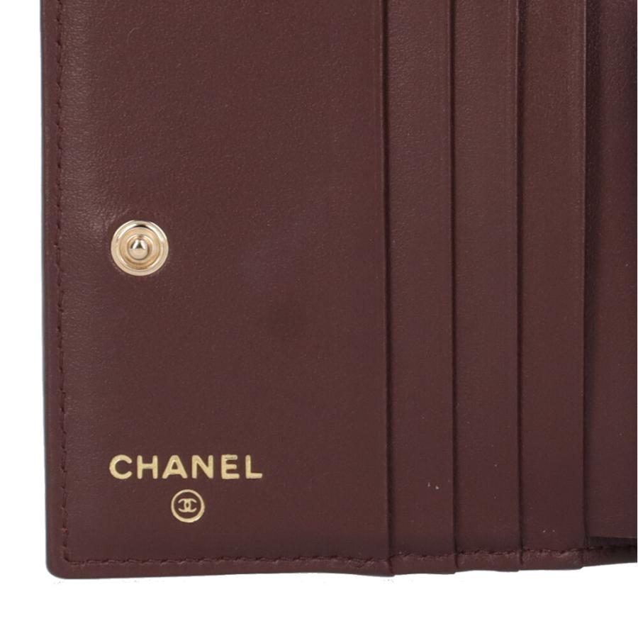 CHANEL（シャネル） ココマーク マトラッセ 二つ折り財布 キャビア