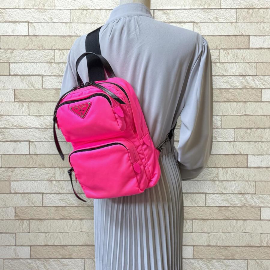 PRADA（プラダ） ボディバッグ ナイロン 1BZ026 ピンク レディース