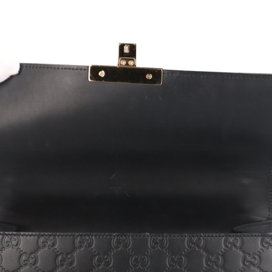 GUCCI（グッチ） グッチシマ ショルダーバッグ レザー 409486 ブラック