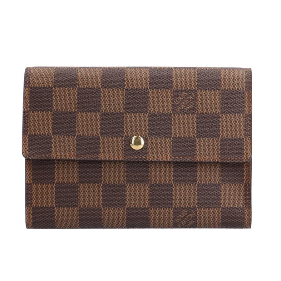 ！美品！ ルイヴィトン ダミエ ポルトトレゾール エテュイパピエ 三つ折り財布 LOUIS VUITTON（ルイ・ヴィトン） ポルトトレゾール エテュイ パピエ