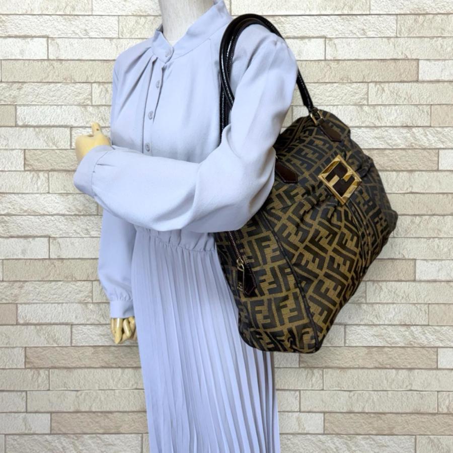 FENDI（フェンディ） ミア ズッカ トートバッグ キャンバス 8BR655 