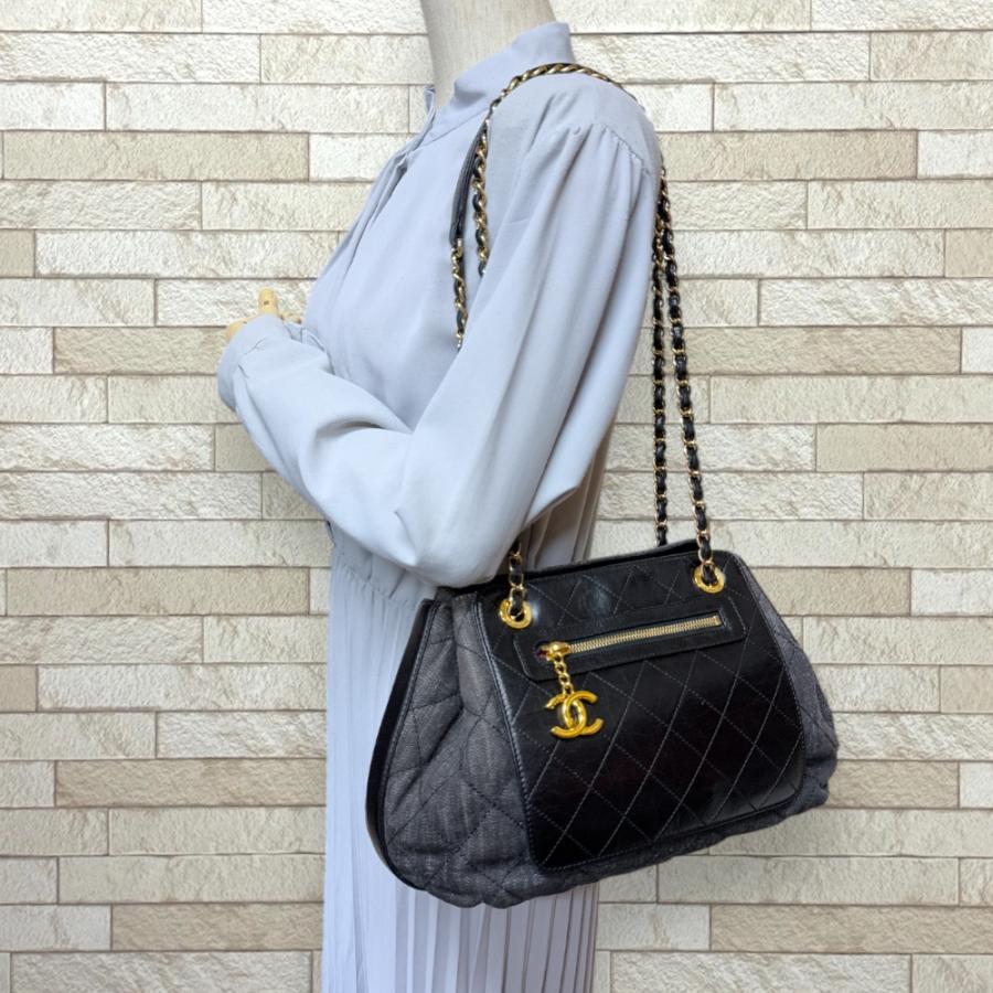 CHANEL（シャネル） ショルダーバッグ デニム グレー レディース 中古 