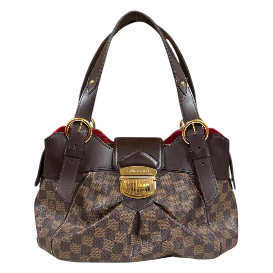 【極美品】ルイヴィトン ダミエ エベヌ システィナ PM ハンドバッグ ブラウン LOUIS VUITTON◇システィナPM_ダミエ・エベヌ_BRW/PVC/ブラウン