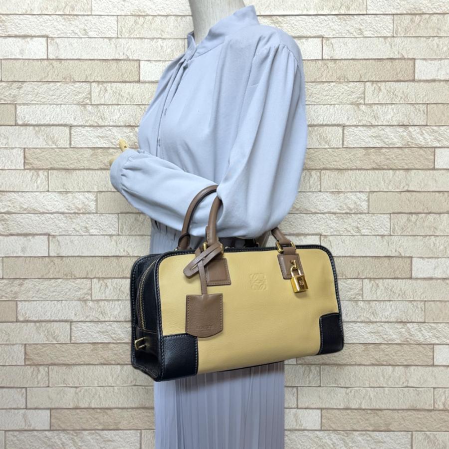 LOEWE（ロエベ） アマソナ28 ハンドバッグ レザー 352.69LA03 ベージュ
