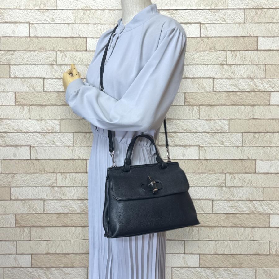 GUCCI（グッチ） デイリー バンブー ショルダーバッグ レザー 370831