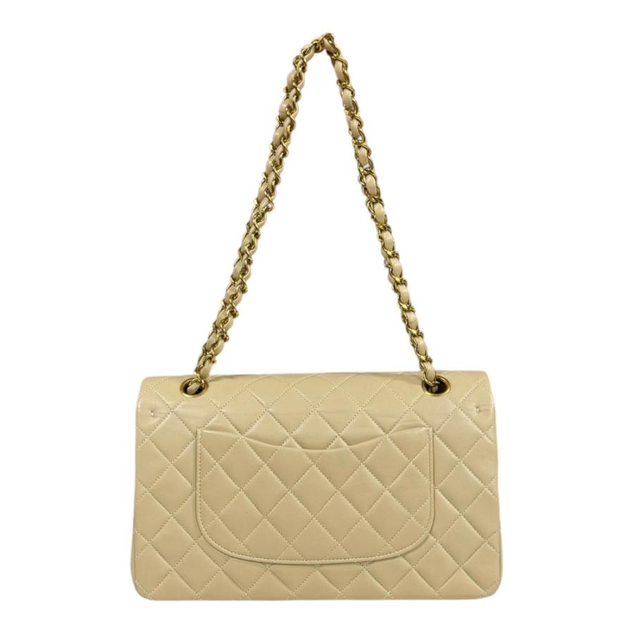 中古 シャネル CHANEL A01112 8番台 レディース ショルダーバッグ マトラッセ ベージュ ラムスキン CHANEL（シャネル） マトラッセ Wフラップ ショルダーバッグ バッグ