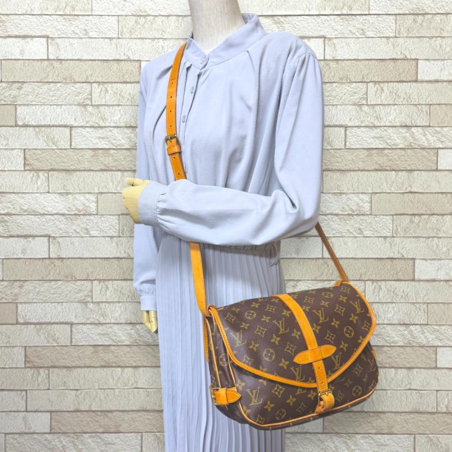 ルイ・ヴィトン LOUIS VUITTON ソミュール30 ショルダーバッグ バッグ PVCコーティングキャンバス レザー モノグラム レディース ブラウン系 M42256 【中古】 ルイヴィトン(Louis Vuitton) ソミュール30 M42256 ショルダーバッグ