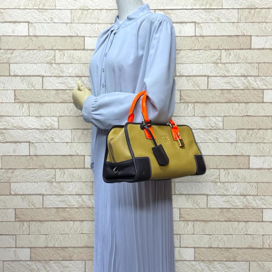 LOEWE（ロエベ） アマソナ28 ハンドバッグ レザー 386.84.A03 ベージュ