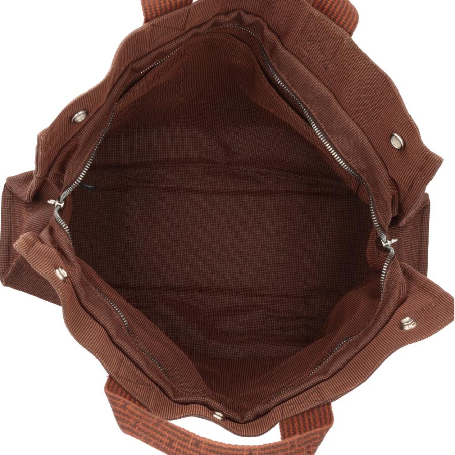 エルメス トートバッグ エールラインMM キャンバス ブラウン レディース　C HERMES（エルメス） トートMM エールライン トートバッグ キャンバス