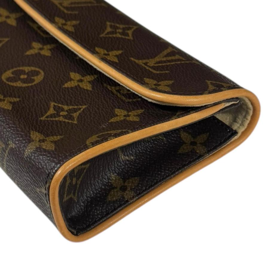★3日以内返品可★  LOUIS VUITTON ルイ・ヴィトン モノグラム ポシェットフロランティーヌ M51855 ショルダーバッグ ブラウン コーティングキャンバス レザー レディース ルイ・ヴィトン LOUIS VUITTON ポシェットフロランティーヌ M51855