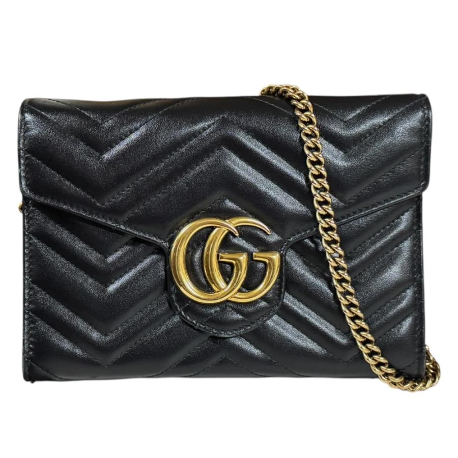 GUCCI（グッチ） GGマーモント ショルダーバッグ レザー 474575