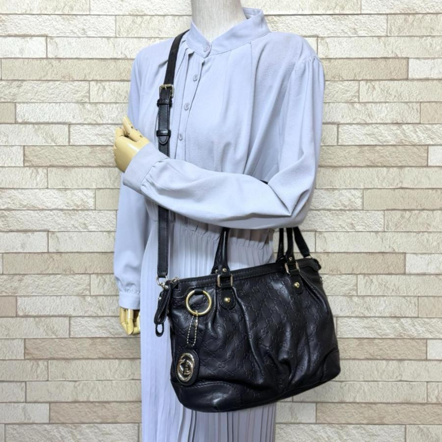GUCCI（グッチ） スーキー グッチシマ ショルダーバッグ シマレザー