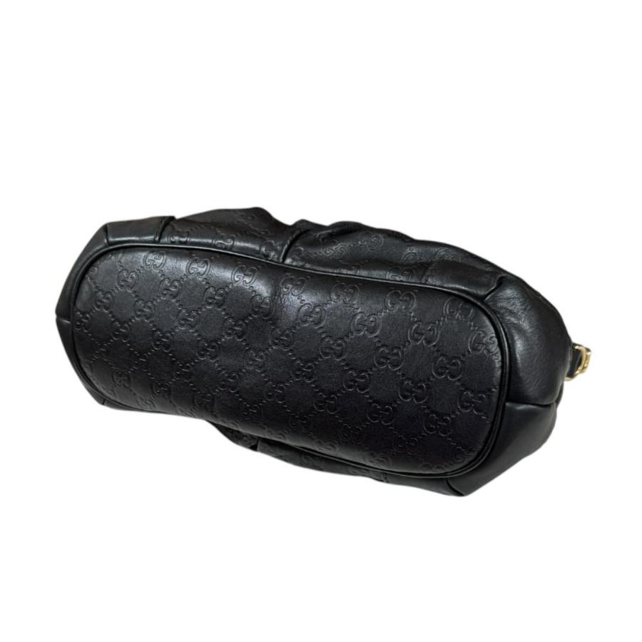 グッチ　ショルダーバッグ　GUCCI グッチ シマレザー 黒 GUCCI（グッチ） スーキー グッチシマ ショルダーバッグ シマレザー