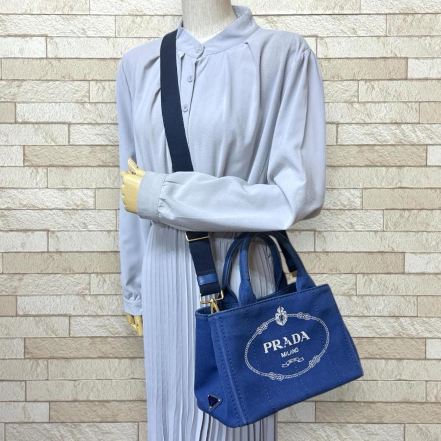 PRADA（プラダ） カナパトートSS ショルダーバッグ キャンバス 1BG439