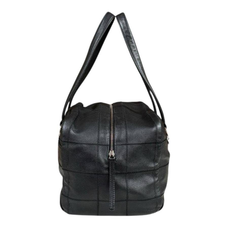 美品 CHANEL シャネル ミニボストンバック ブラック チョコバー レザー CHANEL（シャネル） ミニボストンバッグ チョコバー ハンドバッグ
