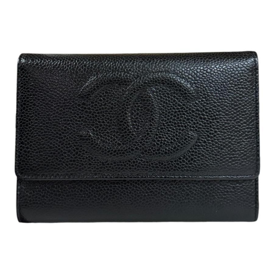 未使用 シャネル コンパクトウォレット 三折り財布 A13225 CCココマーク CHANEL（シャネル） ココマーク 三つ折り財布 レザー A13225