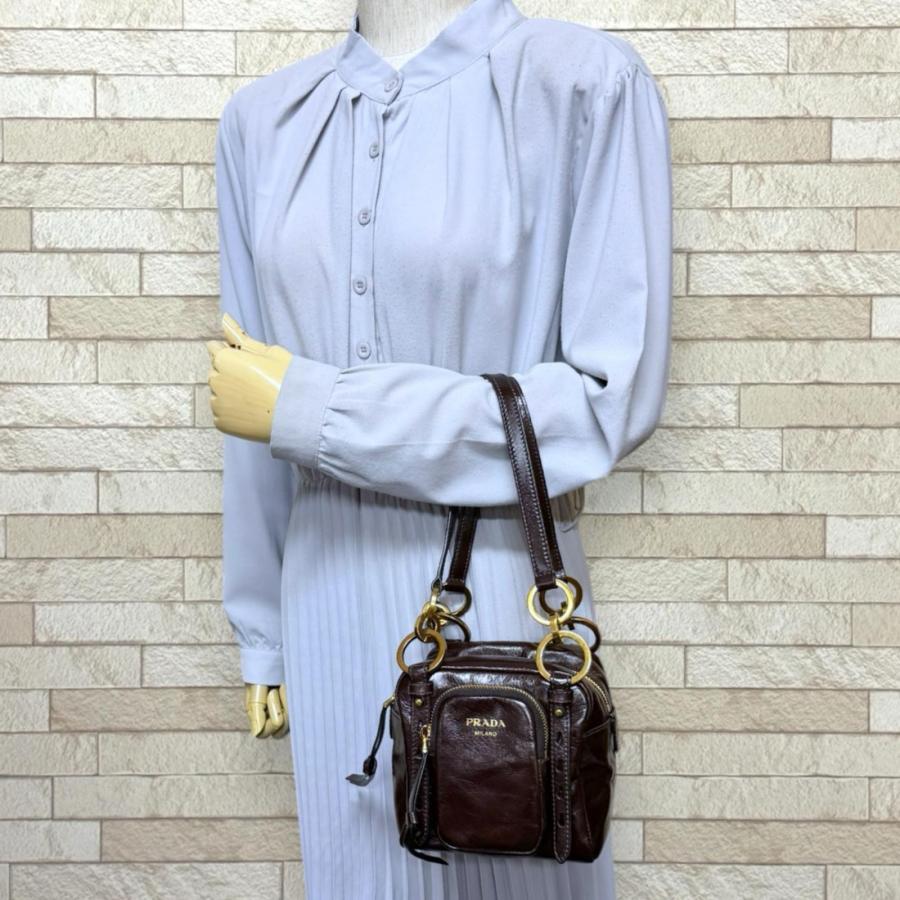 PRADA（プラダ） ダングルトップハンドルミニバッグ ショルダーバッグ 
