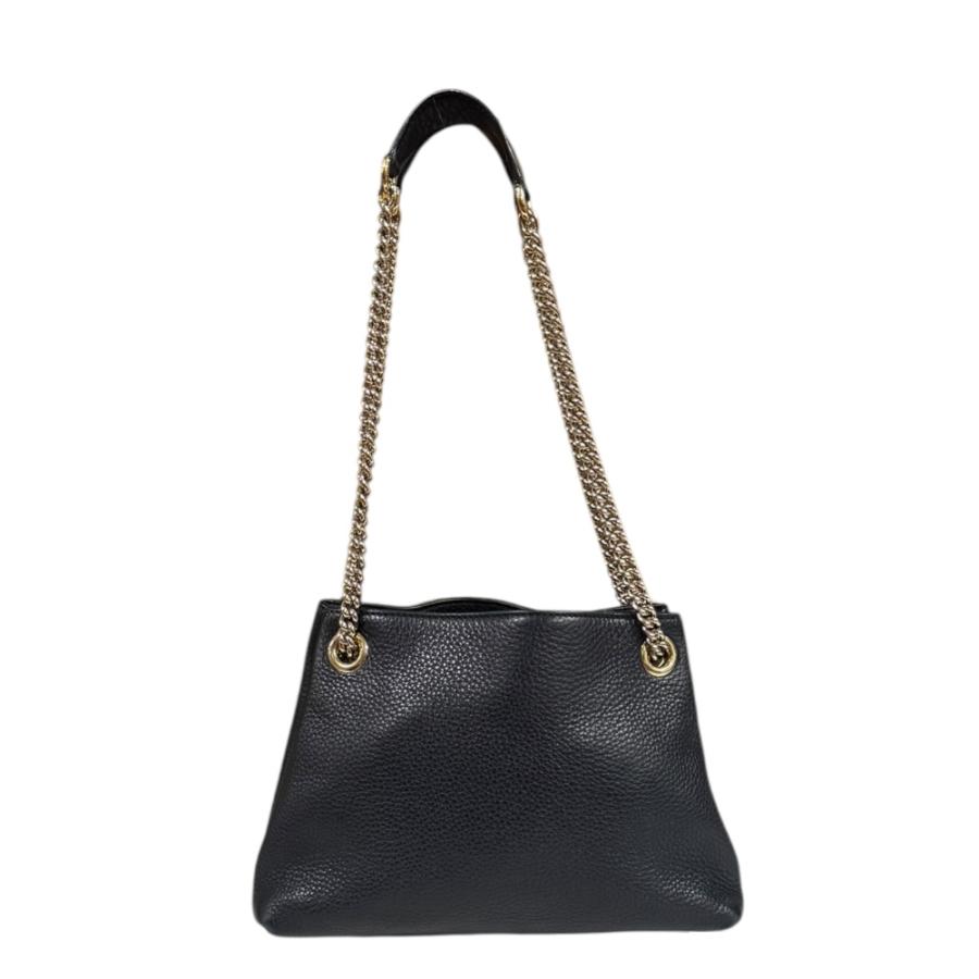 グッチ ソーホー ショルダーバッグ レザー 387043 ブラック レディース GUCCI  中古 GUCCI（グッチ） ソーホー ショルダーバッグ レザー 387043 ブラック