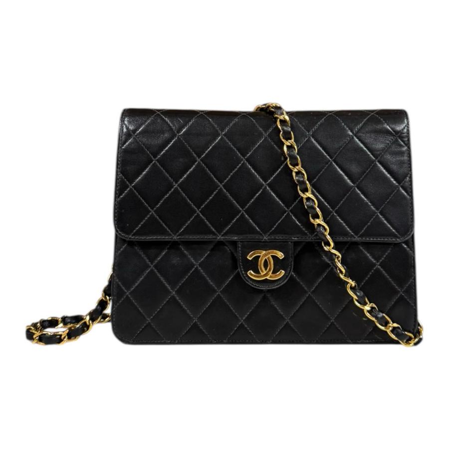 CHANEL（シャネル） マトラッセ ショルダーバッグ ラムスキン ブラック 