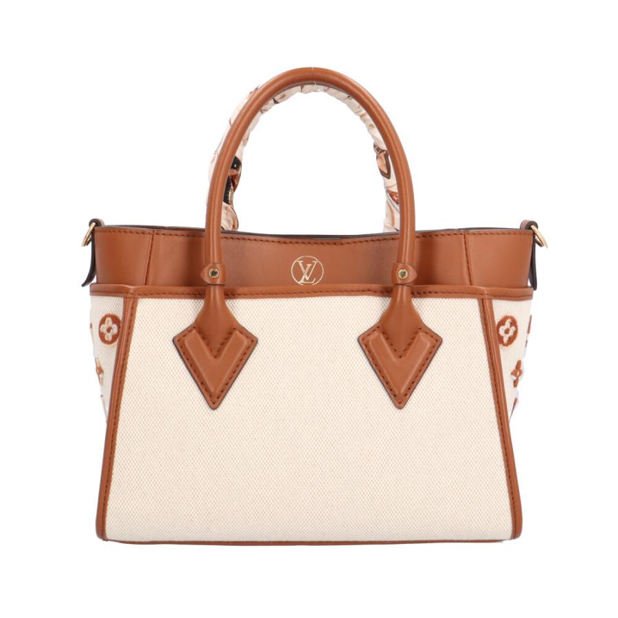★3日以内返品可★ 美品 LOUIS VUITTON ルイ・ヴィトン キャンバス オンマイサイドPM M59905 2wayショルダーバッグ ベージュ ブラウン キャンバス レザー レディース LOUIS VUITTON（ルイ・ヴィトン） オンマイサイドPM ショルダーバッグ