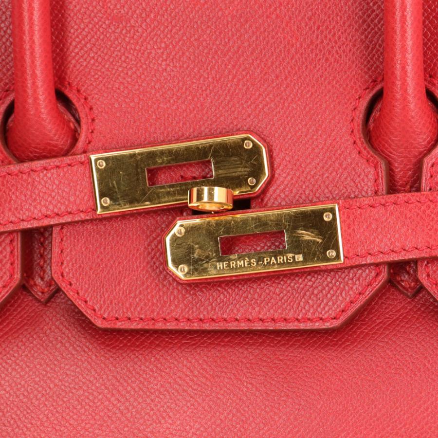 エルメス オータクロワ32 内縫い ハンドバッグ クシュベル レッド レディース HERMES  中古  R&Kリサイクルキング HERMES（エルメス） オータクロワ32 内縫い ハンドバッグ クシュベル