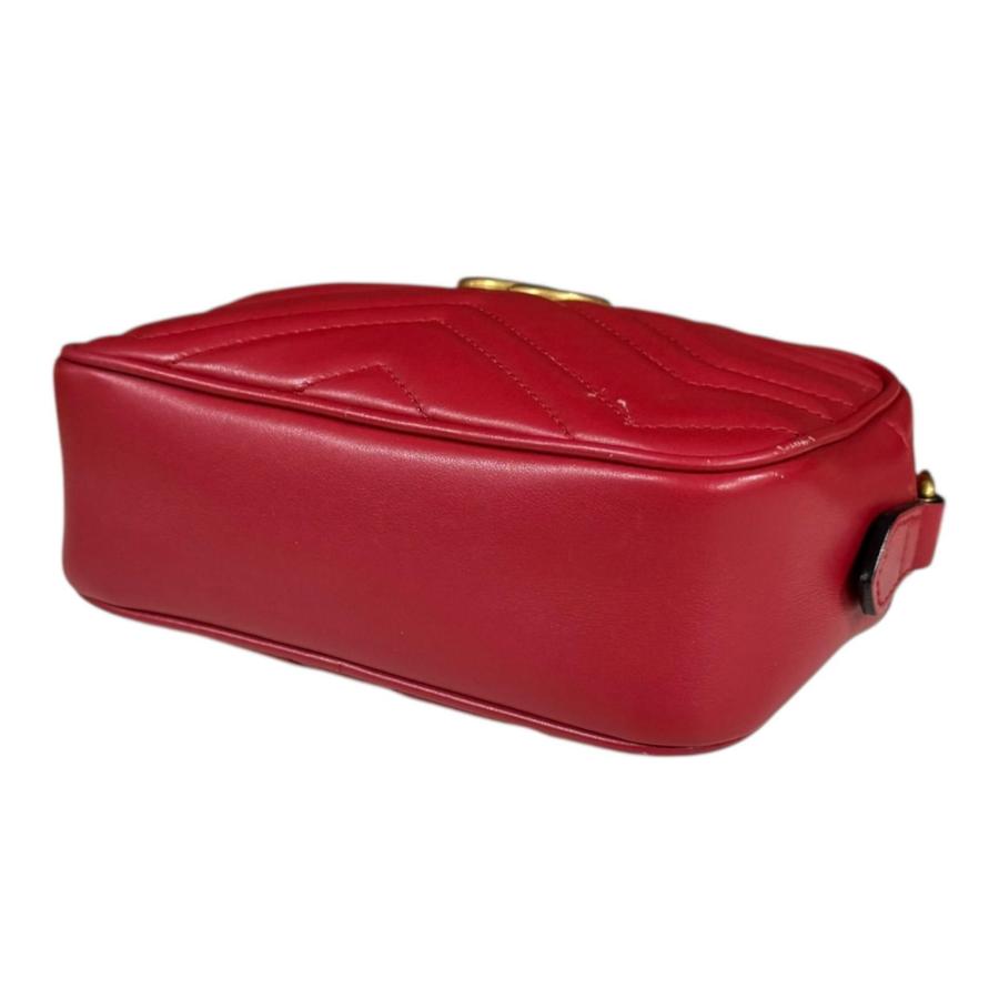 グッチ 448065 ショルダーバッグ レッド  GUCCI GGマーモント マトラッセ GUCCI（グッチ） GGマーモント ショルダーバッグ レザー 448065 レッド