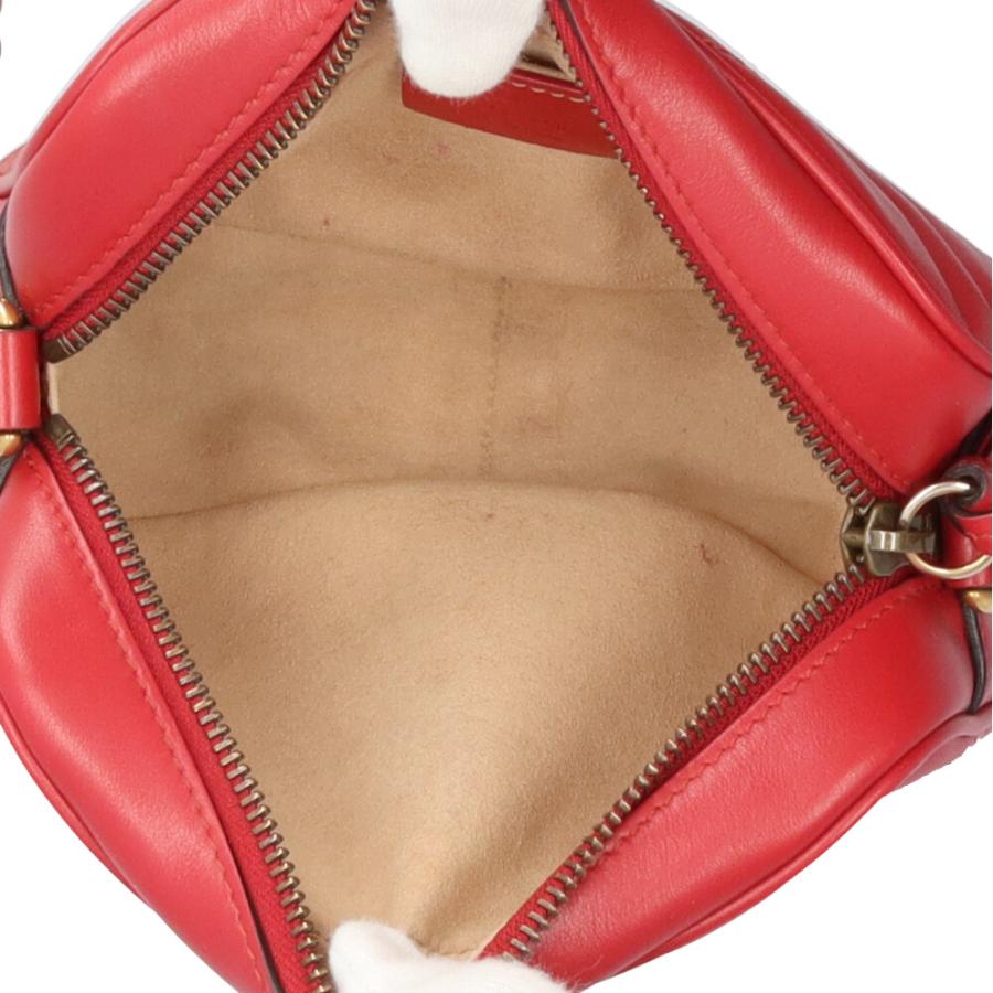 GUCCI（グッチ） GGマーモント ショルダーバッグ レザー 448065 レッド 