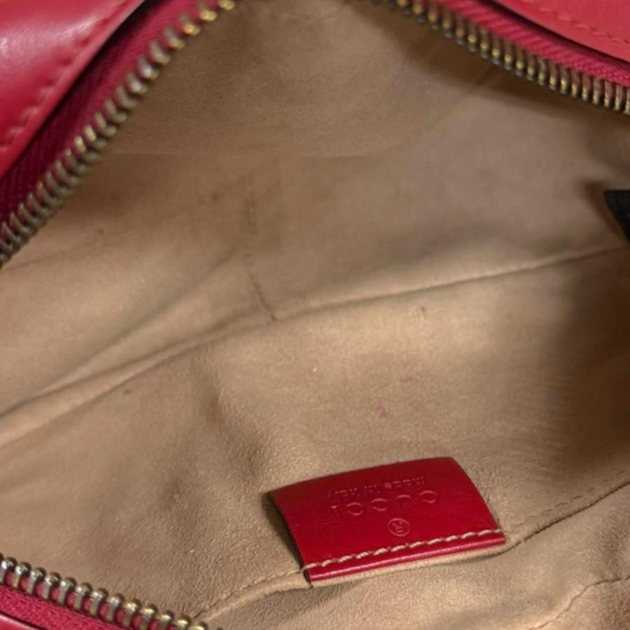 GUCCI（グッチ） GGマーモント ショルダーバッグ レザー 448065 レッド