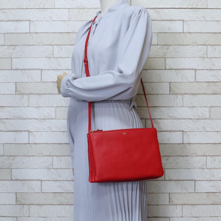 セリーヌCELINE トリオ 赤 レッド ショルダーバッグ 【公式通販】