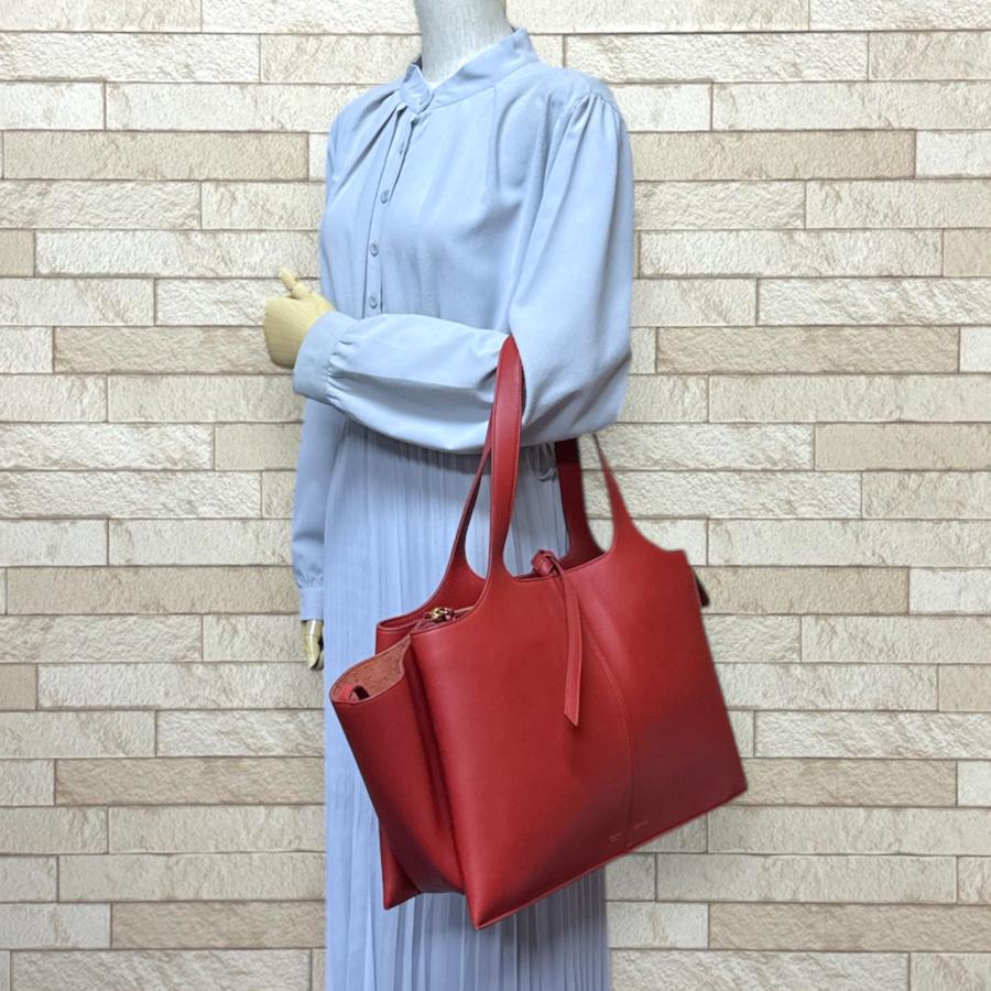 CELINE（セリーヌ） トライフォード ミディアム トートバッグ レザー
