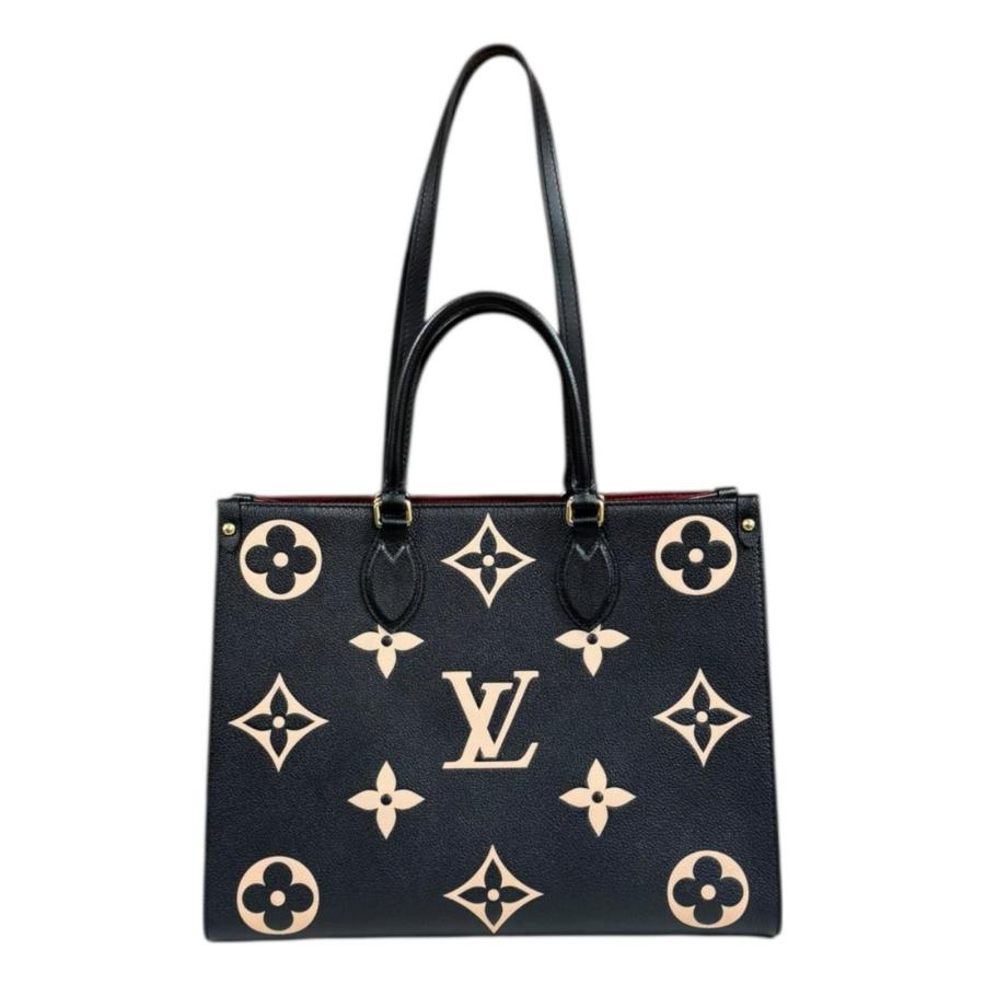 ルイヴィトン オンザゴーMM バイカラー モノグラム アンプラント ブラック ベージュ M45495 LOUIS VUITTON 未使用品 【中古】 LOUIS VUITTON（ルイ・ヴィトン） オンザゴーMM バイカラーモノグラム